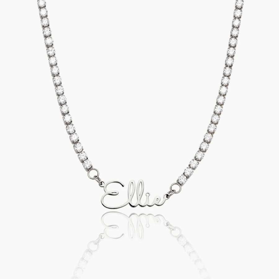 Collar de tenis con firma personalizada