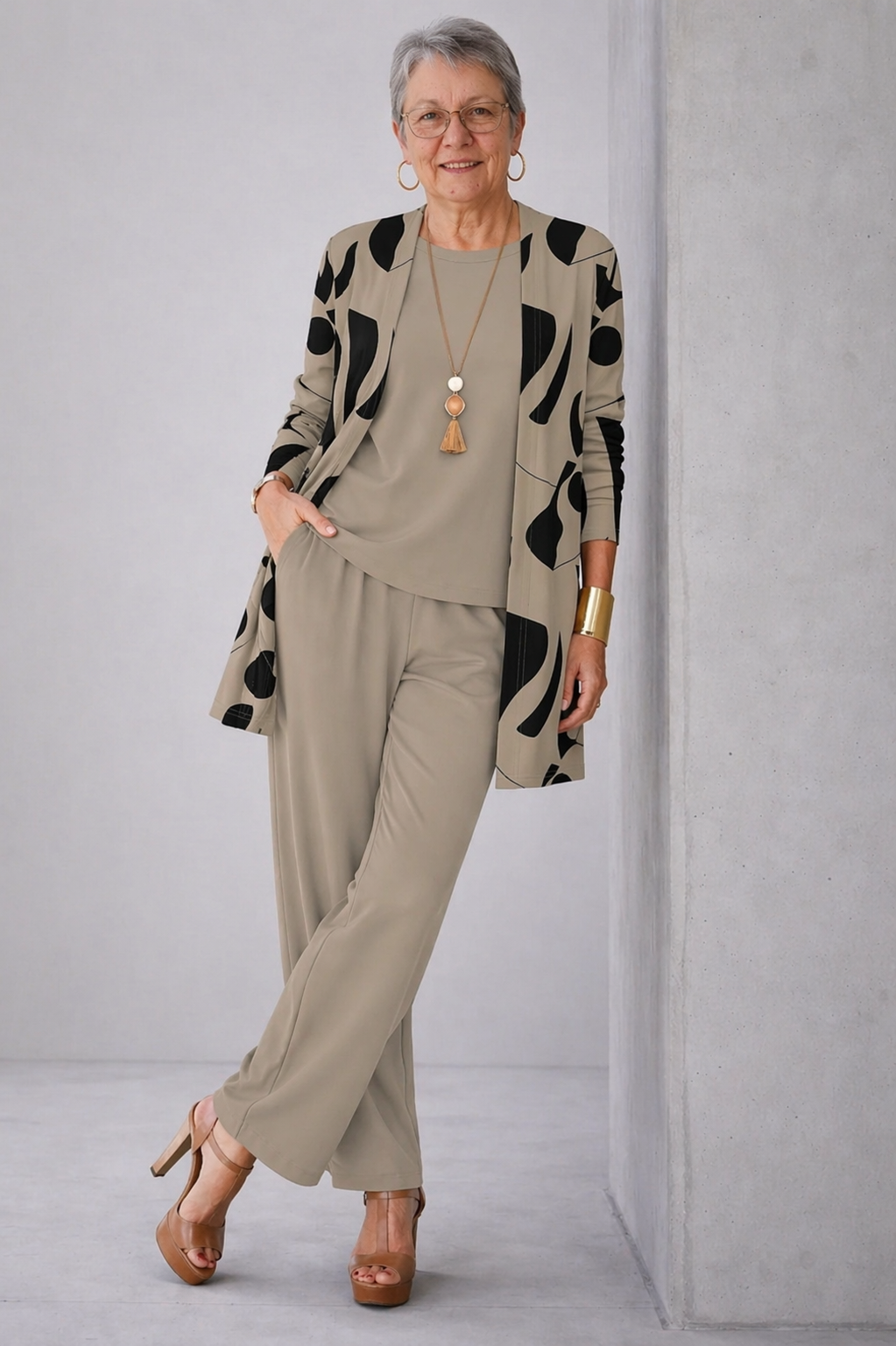 Sherley | Conjunto de tres piezas Elegancia Clásica