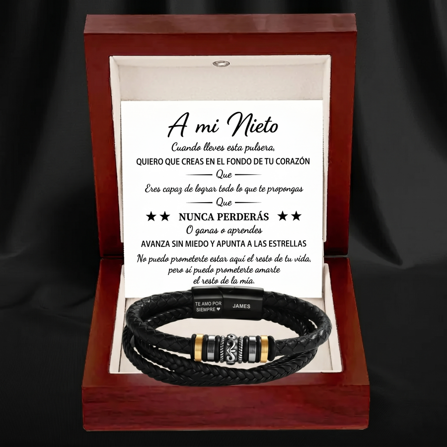 Pulsera grabada «Para mi nieto»