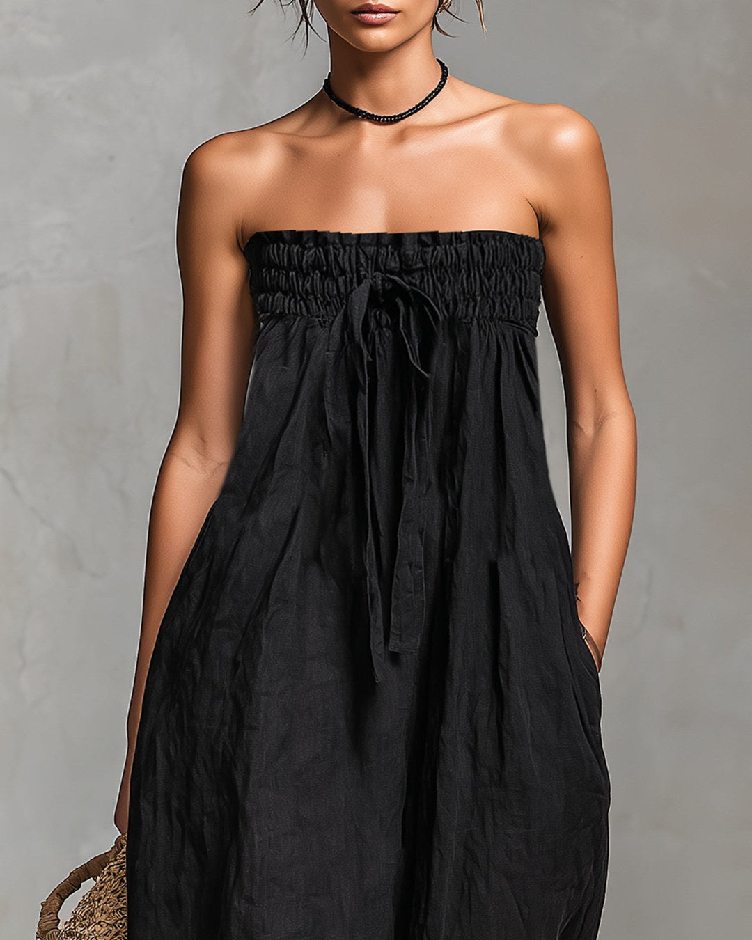 Nina | Mono Bandeau Elegante, Negro