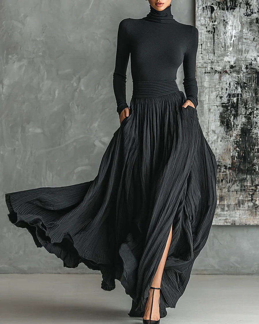 Eva | Conjunto Elegante con Falda Plisada