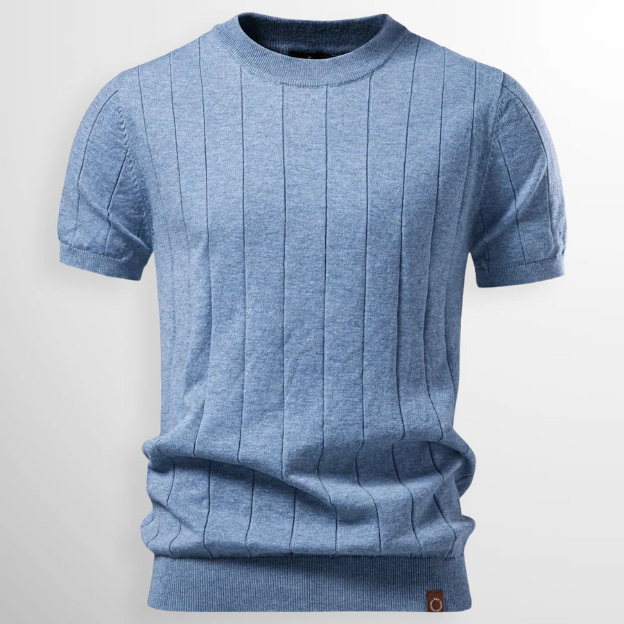 Luca | Camiseta de canalé de lujo
